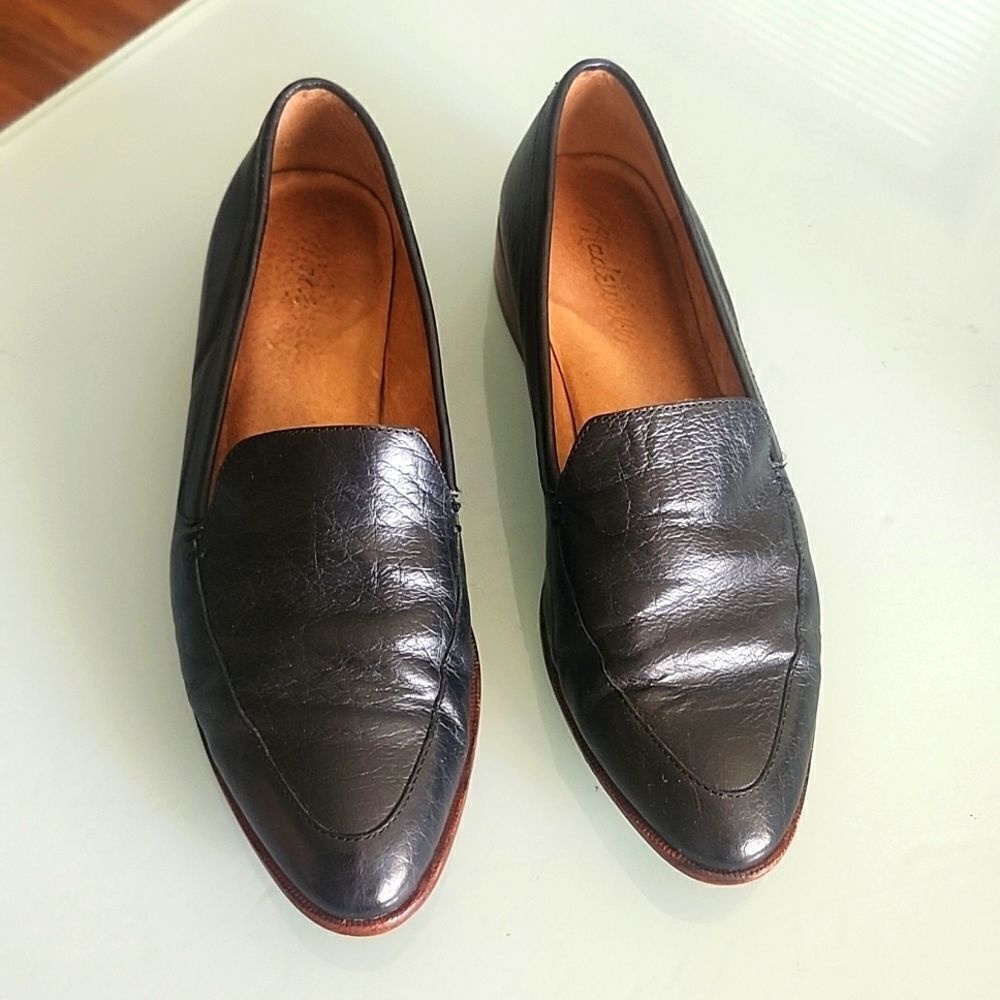Madewell The Frances Preppy Dark Academia Leather Loafers Size 7.5